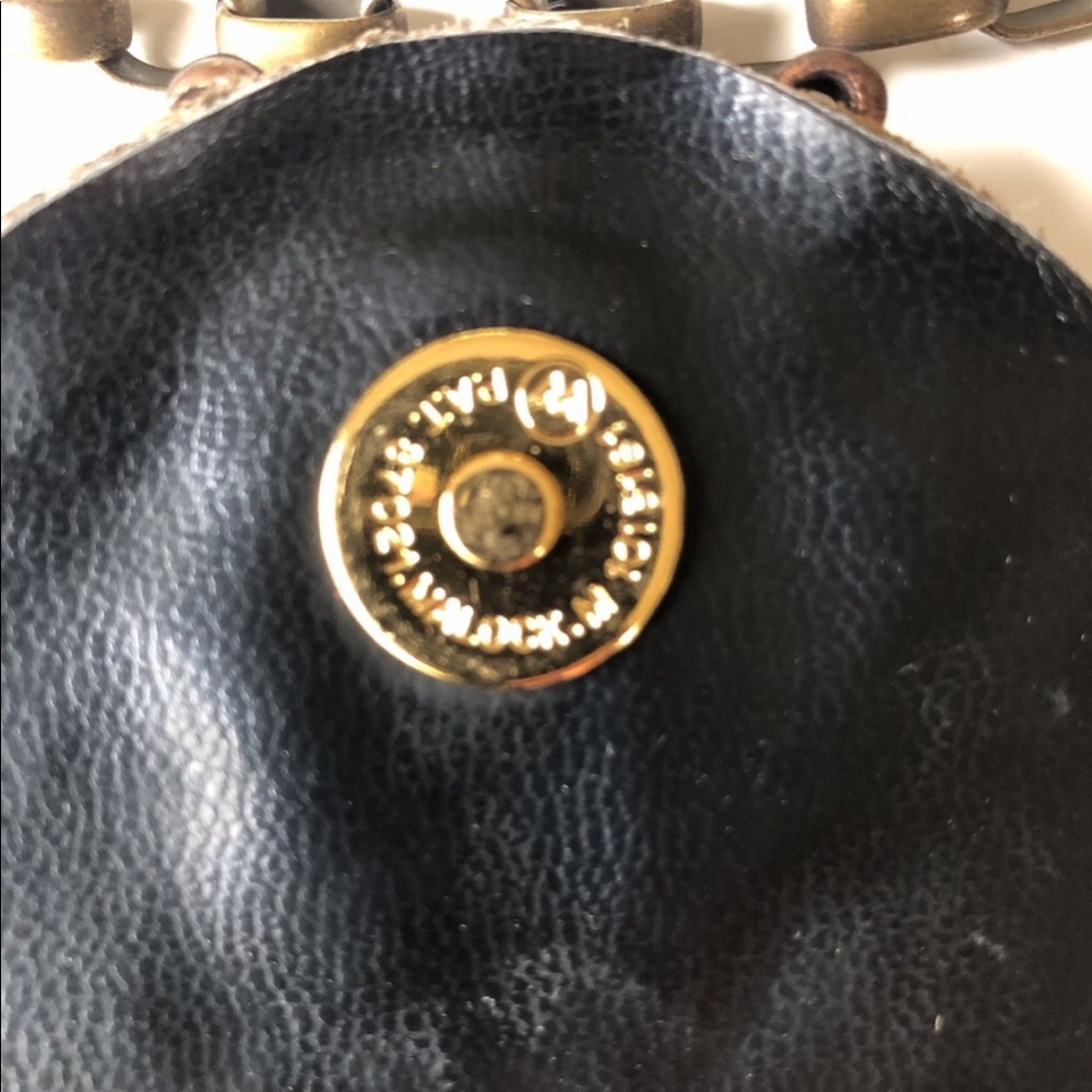 LEATHEROCK Olive & Tan Suede Box Shoulder Bag with Bead & Bronze Detail - Picture 8 of 13